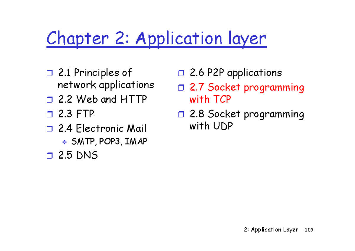Socket-API-JAVA - Socket-API-JAVA - 2: Application Layer Chapter 2 ...