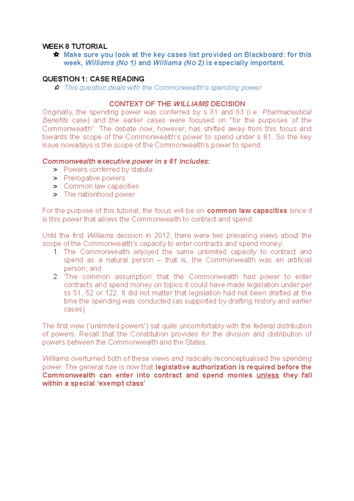 LLB203 Module 4 Tutorial Questions on International Powers Analysis ...