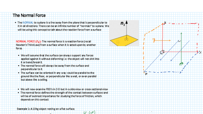 The Normal Force - Lesson Q4: Understanding Reaction Forces - Studocu