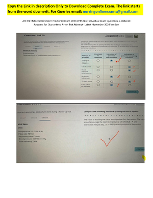 ATI EXIT RN Comprehensive Predictor Exam With NGN (Q&As) 2023-2024 (A+ ...