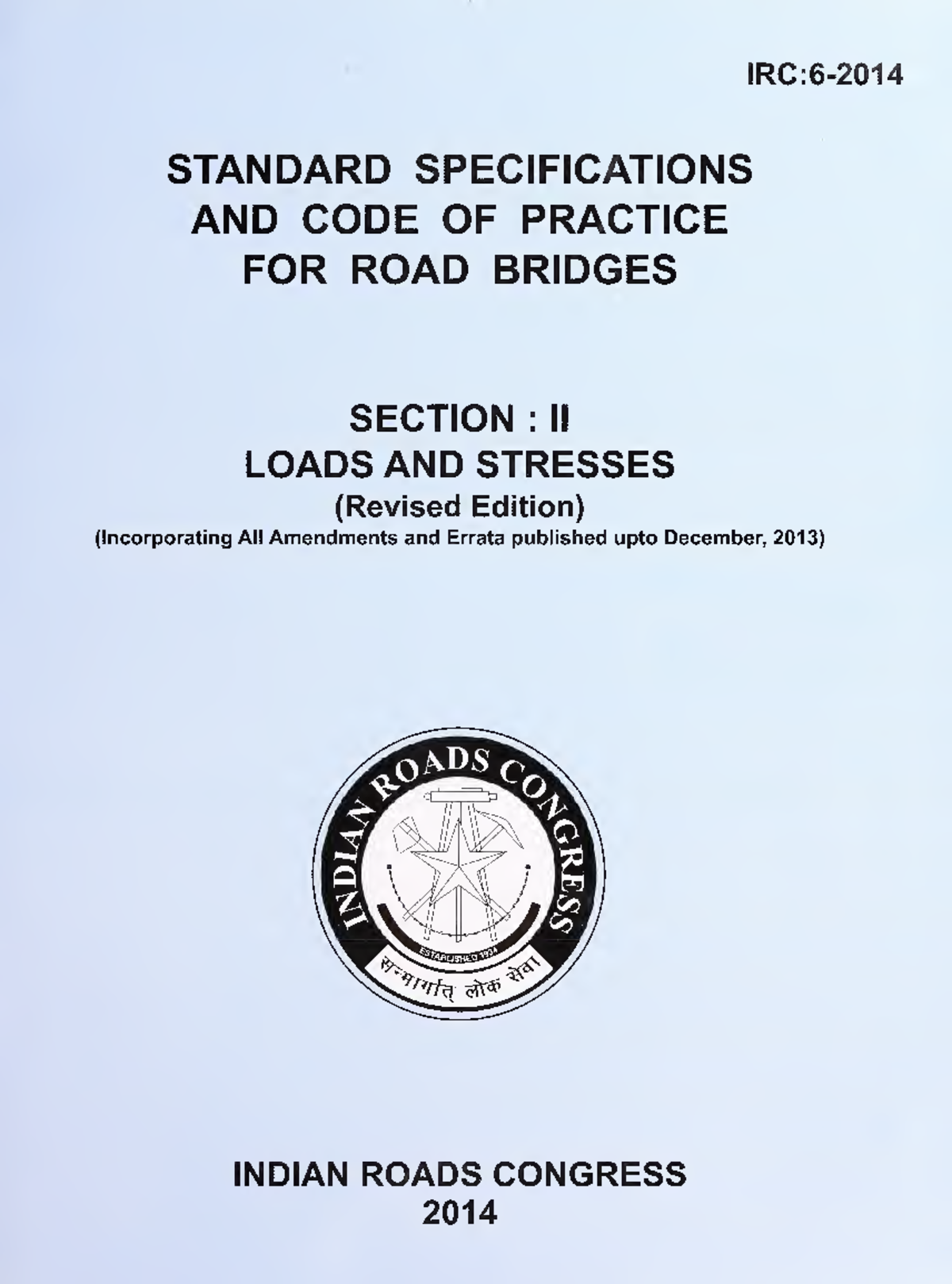 IRC:6 - Standard Specifications and Code of Practice for Road Bridges ...