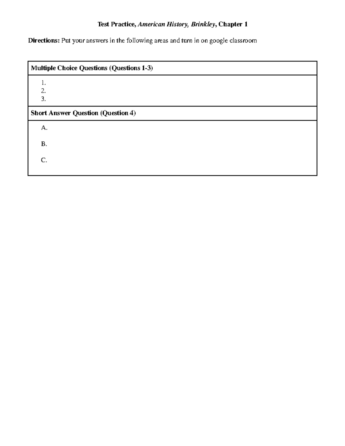 Kami Export - Test Practice, American History, Brinkley, Chapter 1 ...