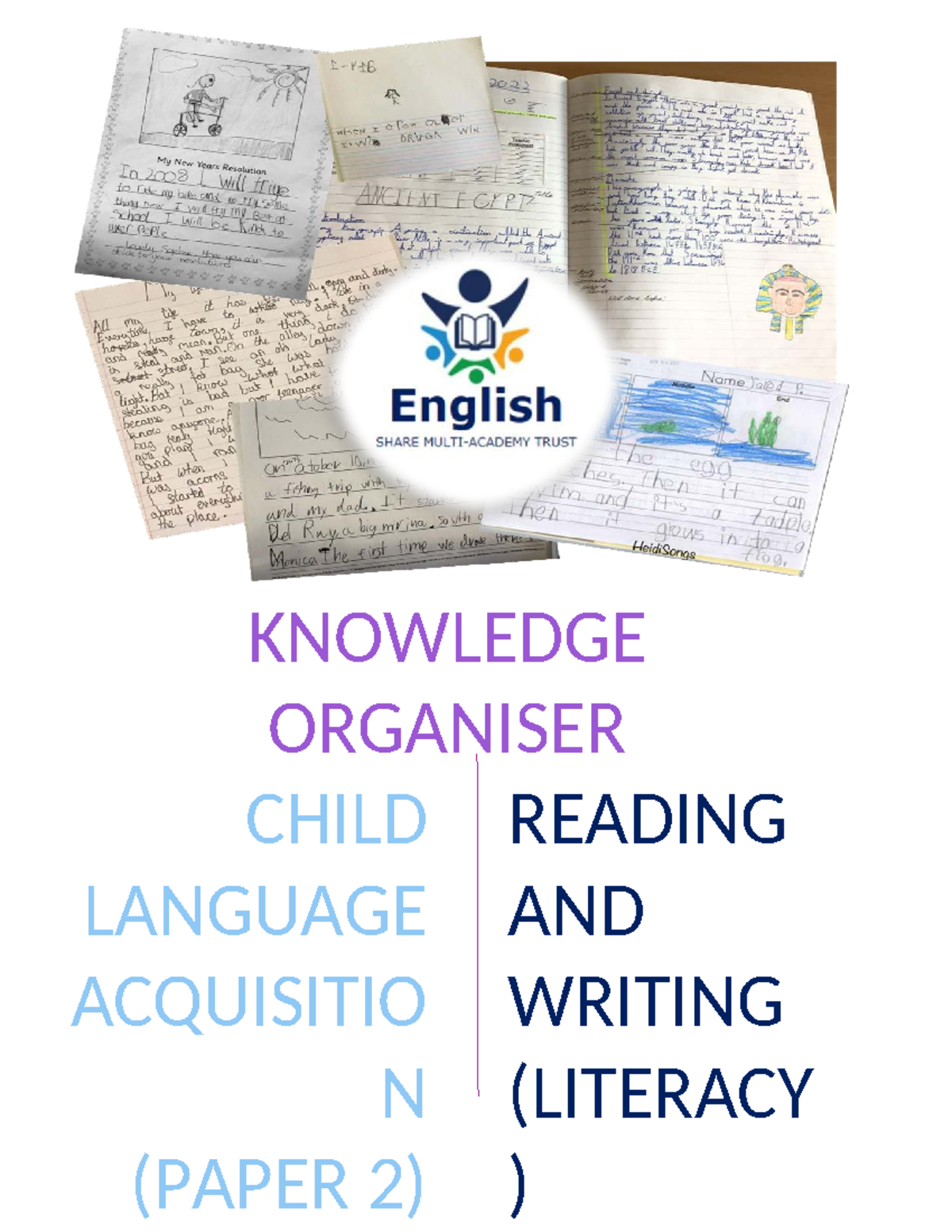 CLA Knowledge Organiser: Child Reading & Language Acquisition - Studocu