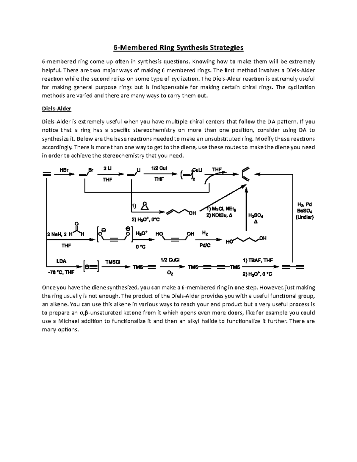 6-Membered Ring Synthesis - Knowing how to make them will be extremely ...