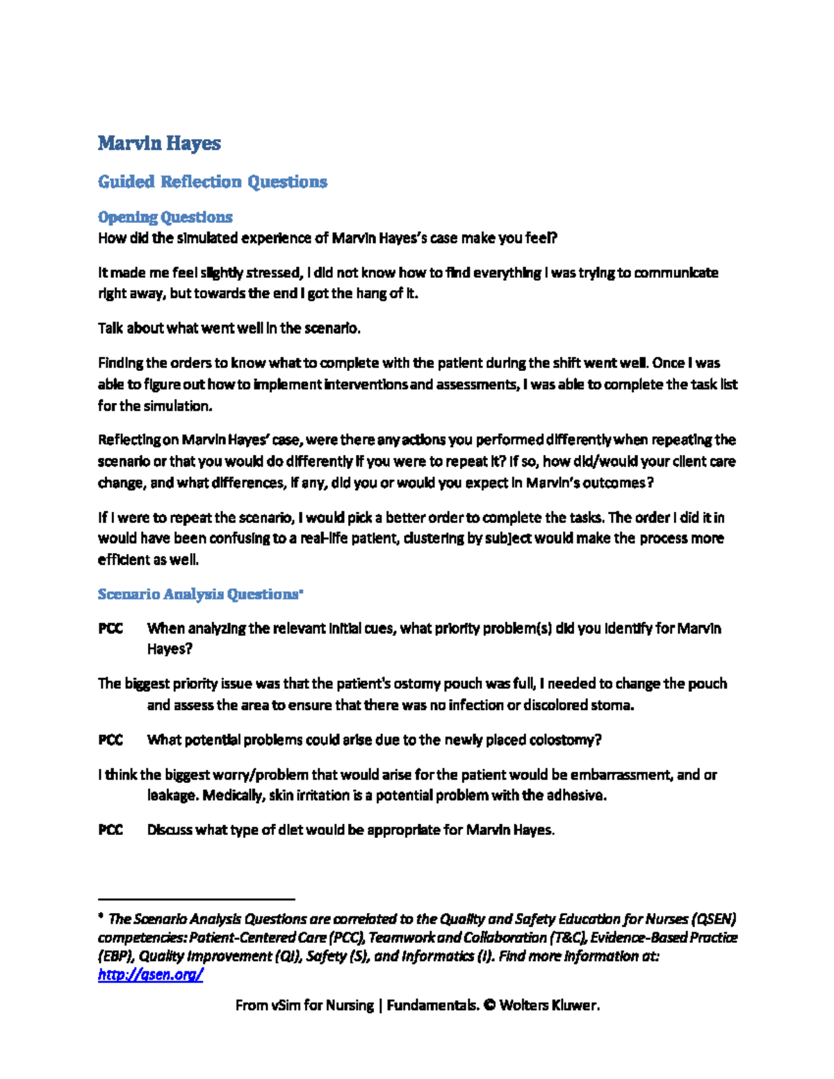 Guided Practice Questions - Marvin Hayes VSIM Reflection & Analysis ...