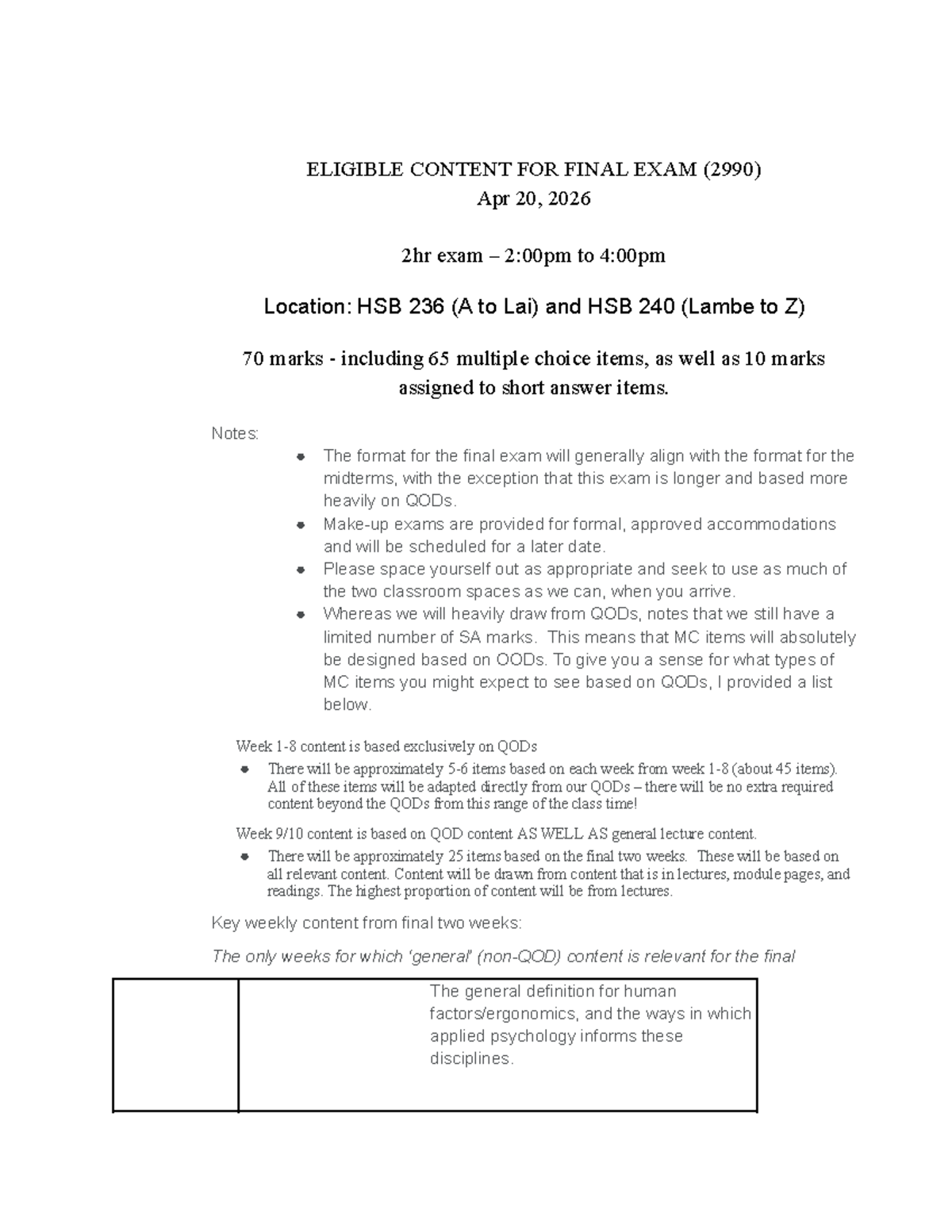 Eligible Content for Final Exam (2990) - Key Topics and Format - Studocu