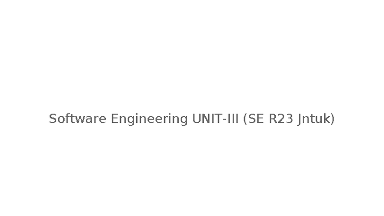 Software Engineering (SE R23 Jntuk) - Design Process Overview - Studocu