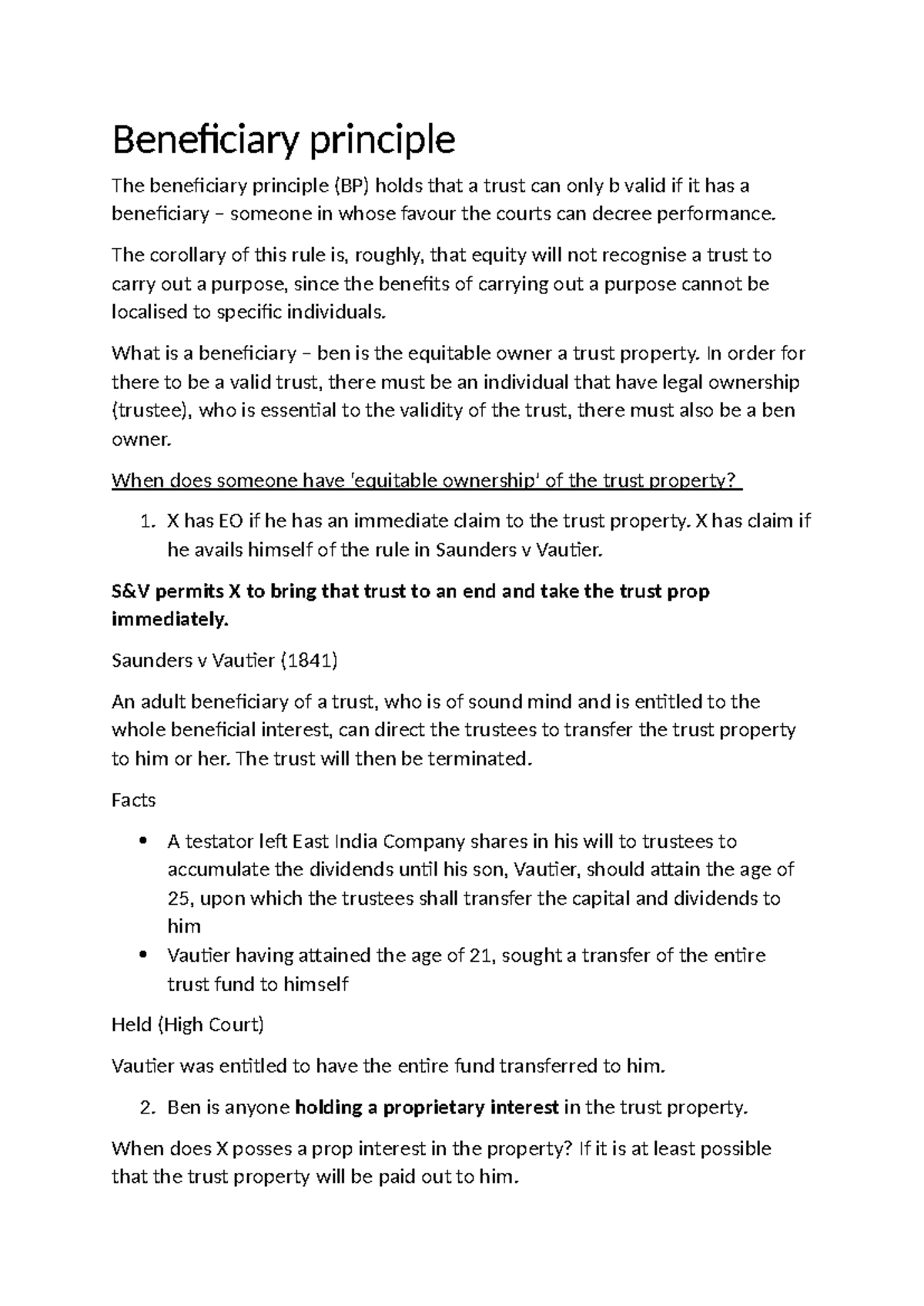 Beneficiary Principle (BP): Understanding Trusts and Ownership Rights ...