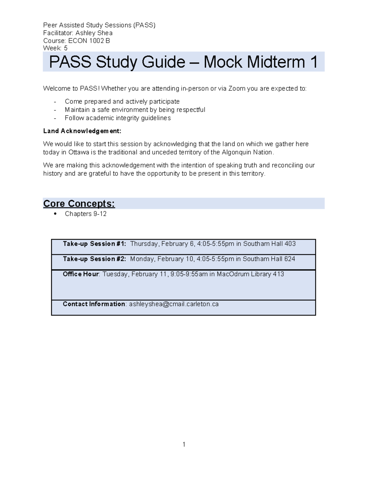 ECON 1002 B - Week 5 PASS mock midterm study guide - Studocu