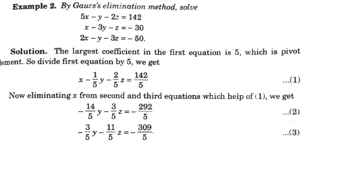 Numerical Analysis 111: Elimination Method Examples and Solutions - Studocu