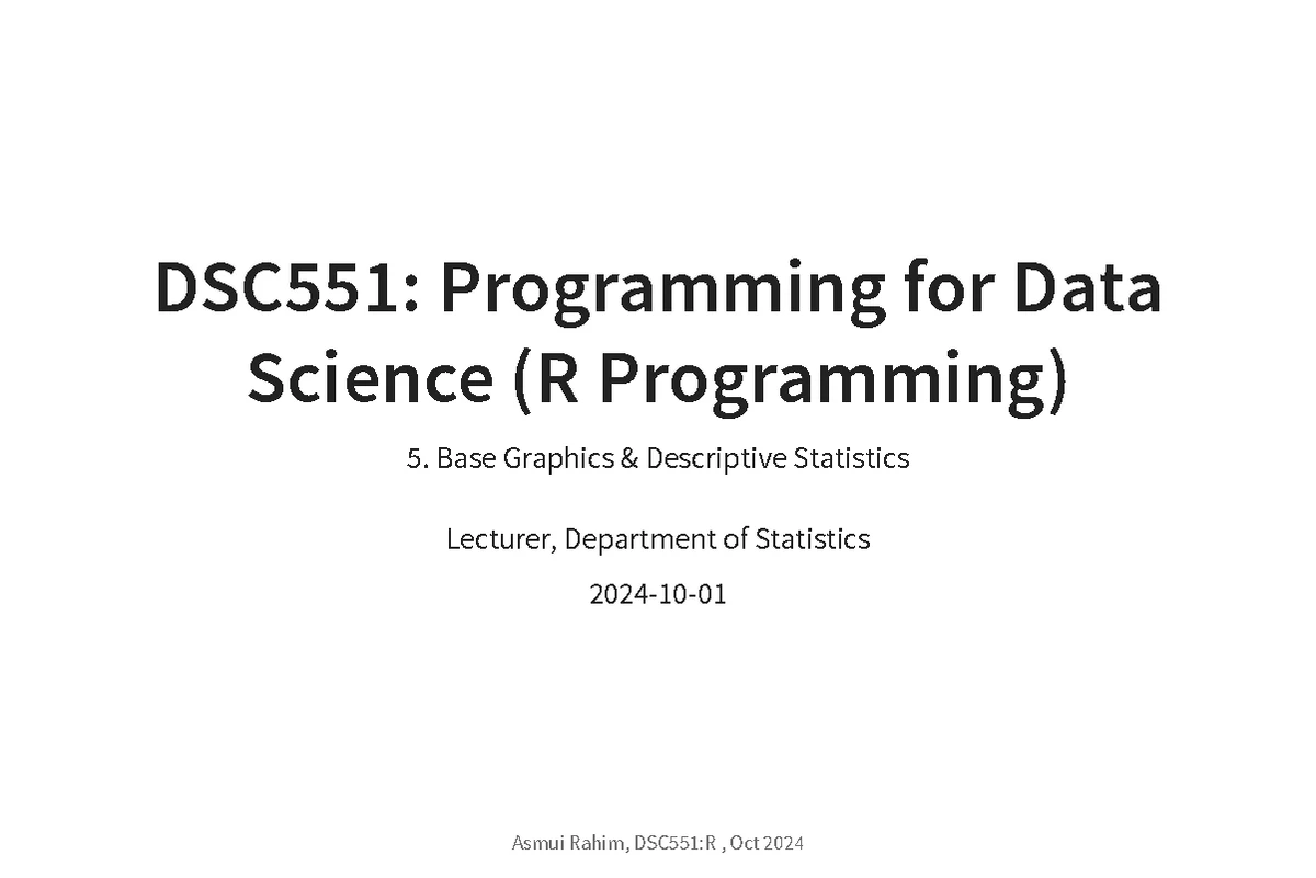 C7 DSC551: R Programming - Basic Simulation Techniques - Studocu