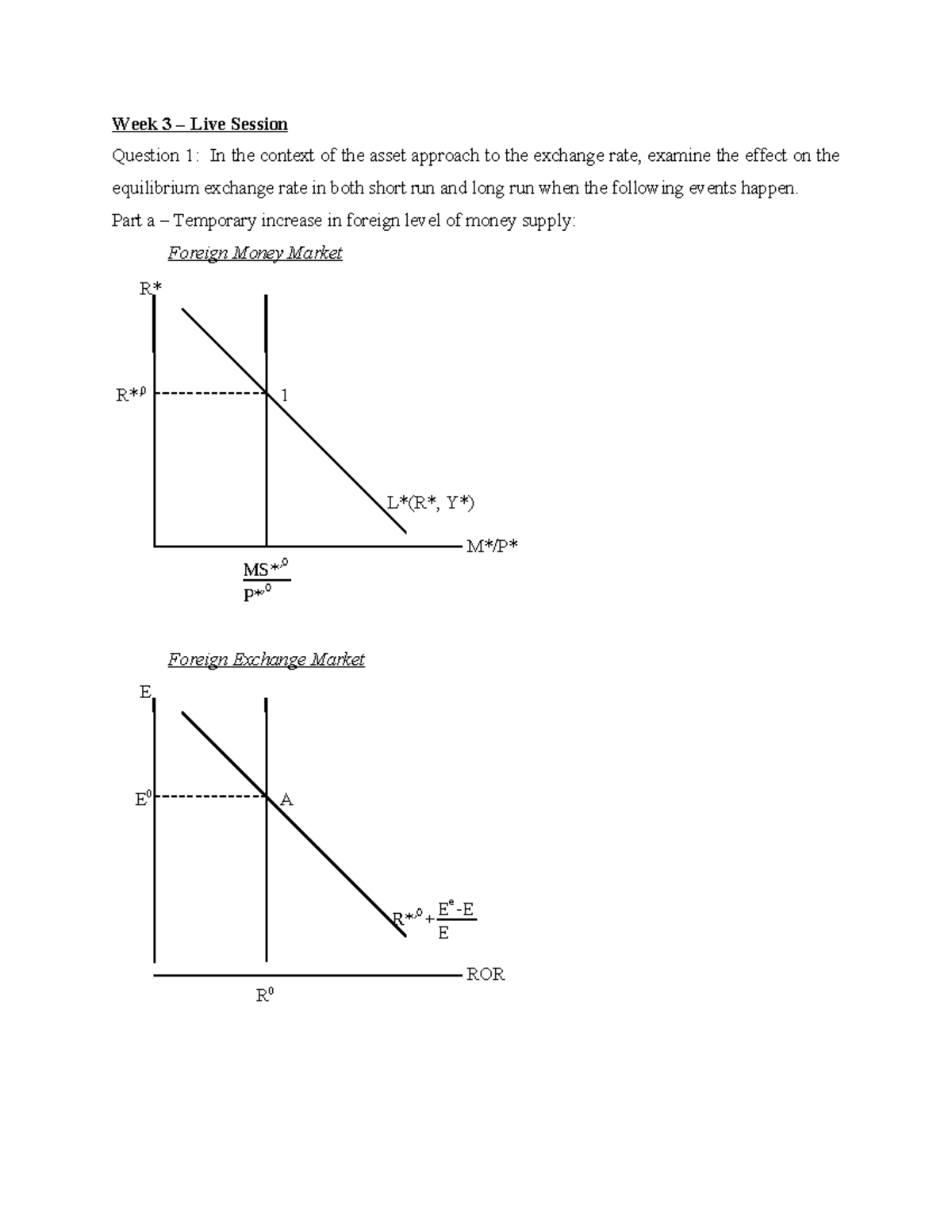 MGEC61 Week 3 Live Session: Exchange Rate Analysis and Equilibrium ...