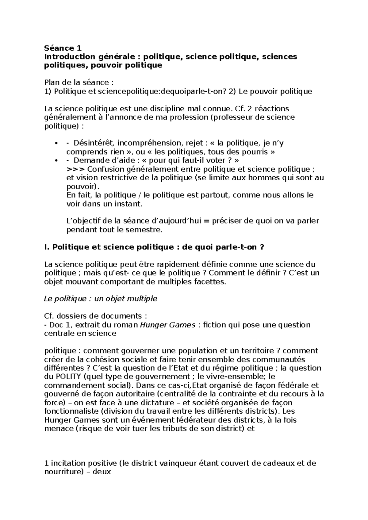 Introduction à la Science Politique : Concepts et Pouvoirs (UE5) - Studocu
