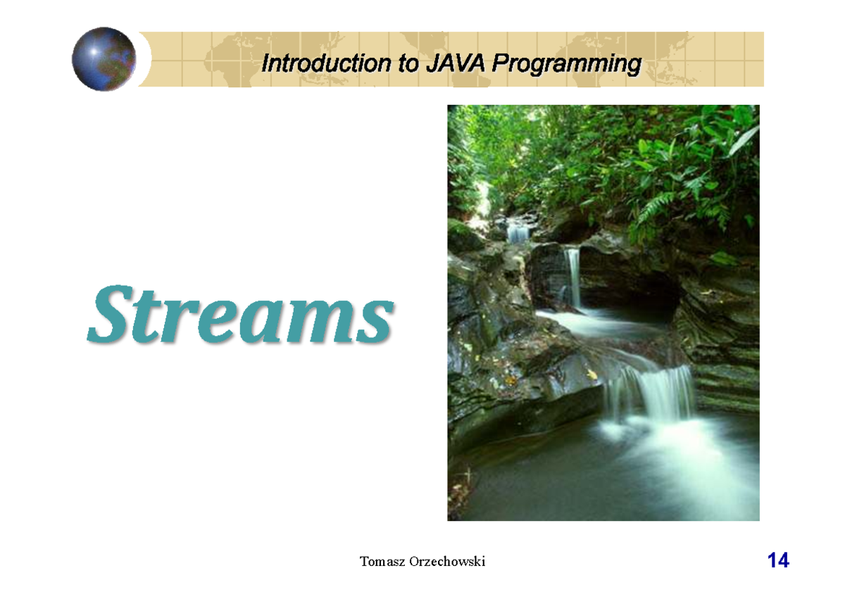 Java-2b - ADSA: Input and Output Streams Overview - Studocu