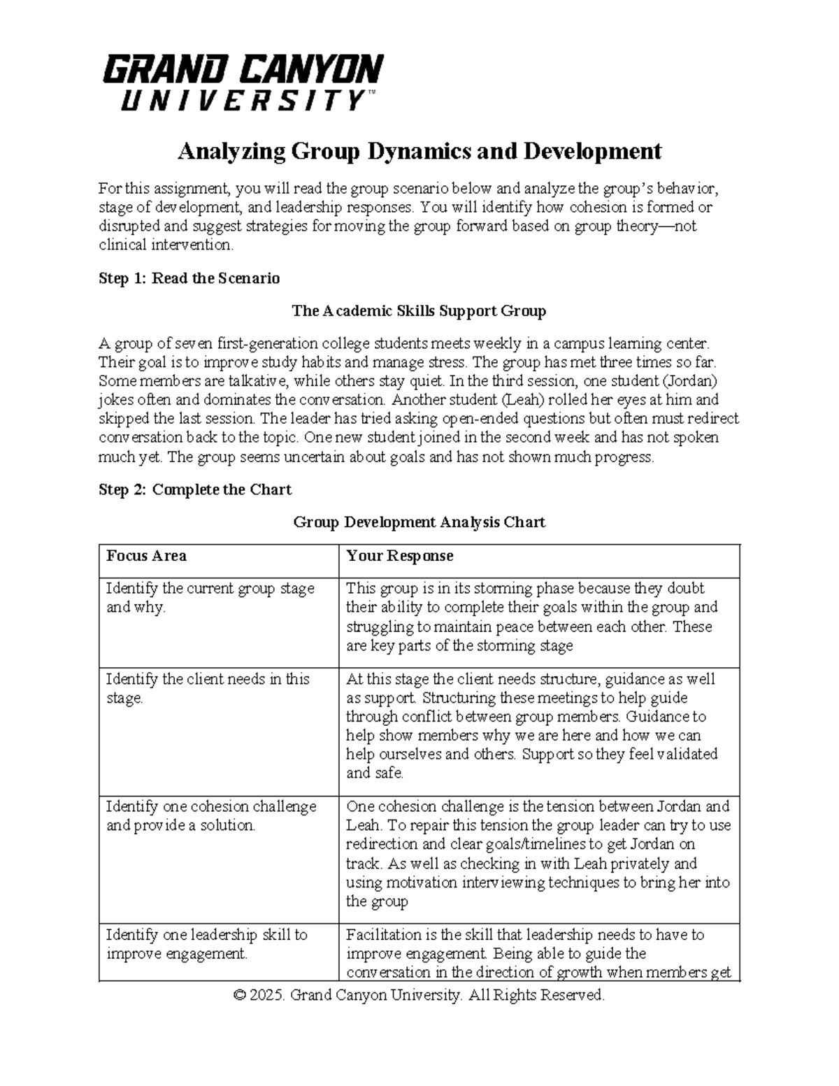 BHS 240 RS T5 Group Dynamics & Development Analysis Report - Studocu
