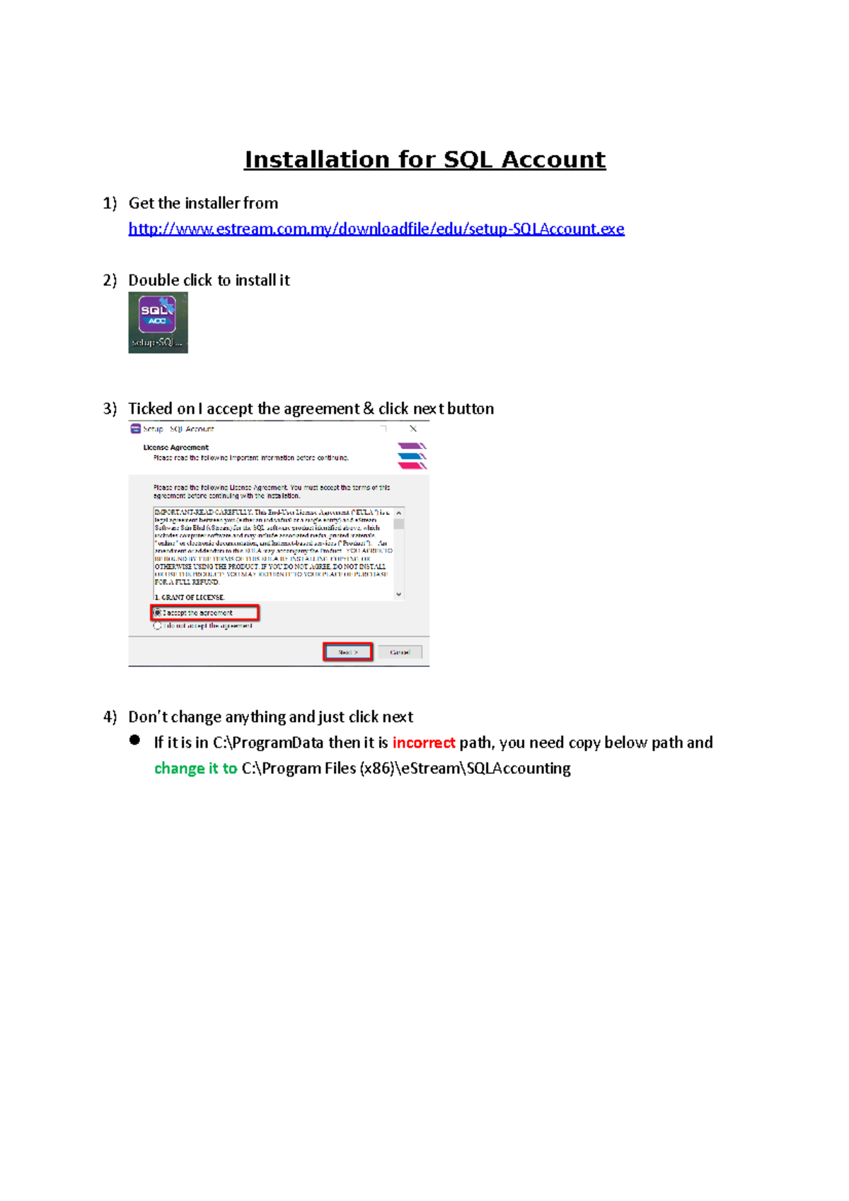 SQL Account Installation - Installation for SQL Account Get the ...