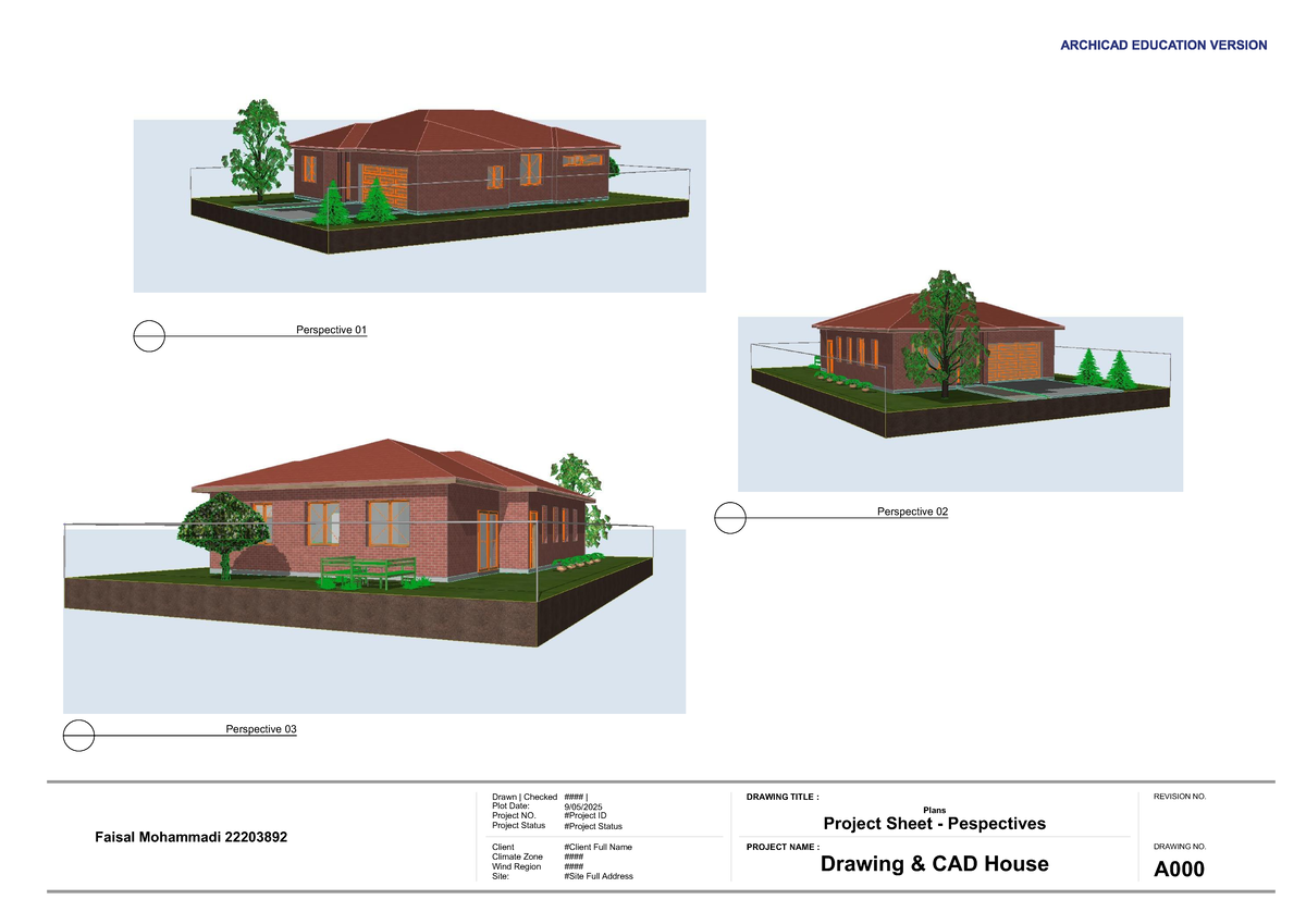 Drawing & CAD House - 19/20 - Plot Date: Drawn | Checked Drawing & CAD ...