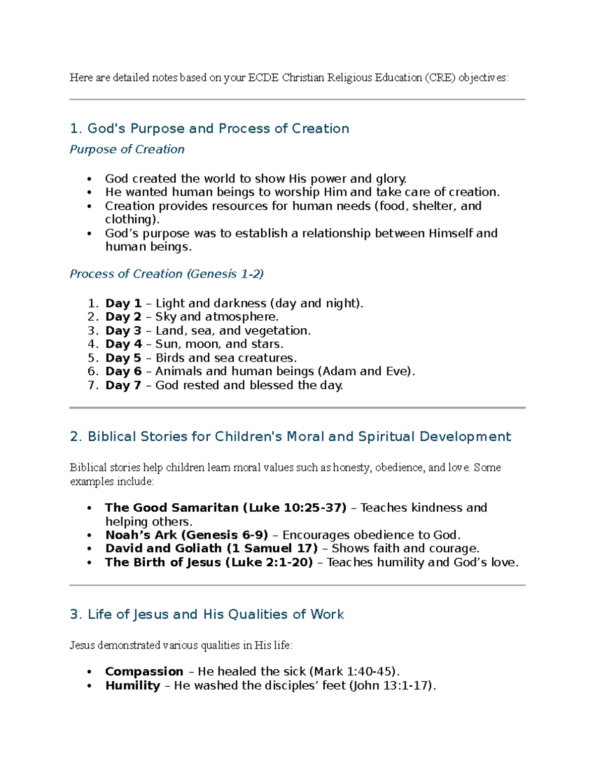 ECDE Assignment - Copy - Early Childhood Education Religious activities ...