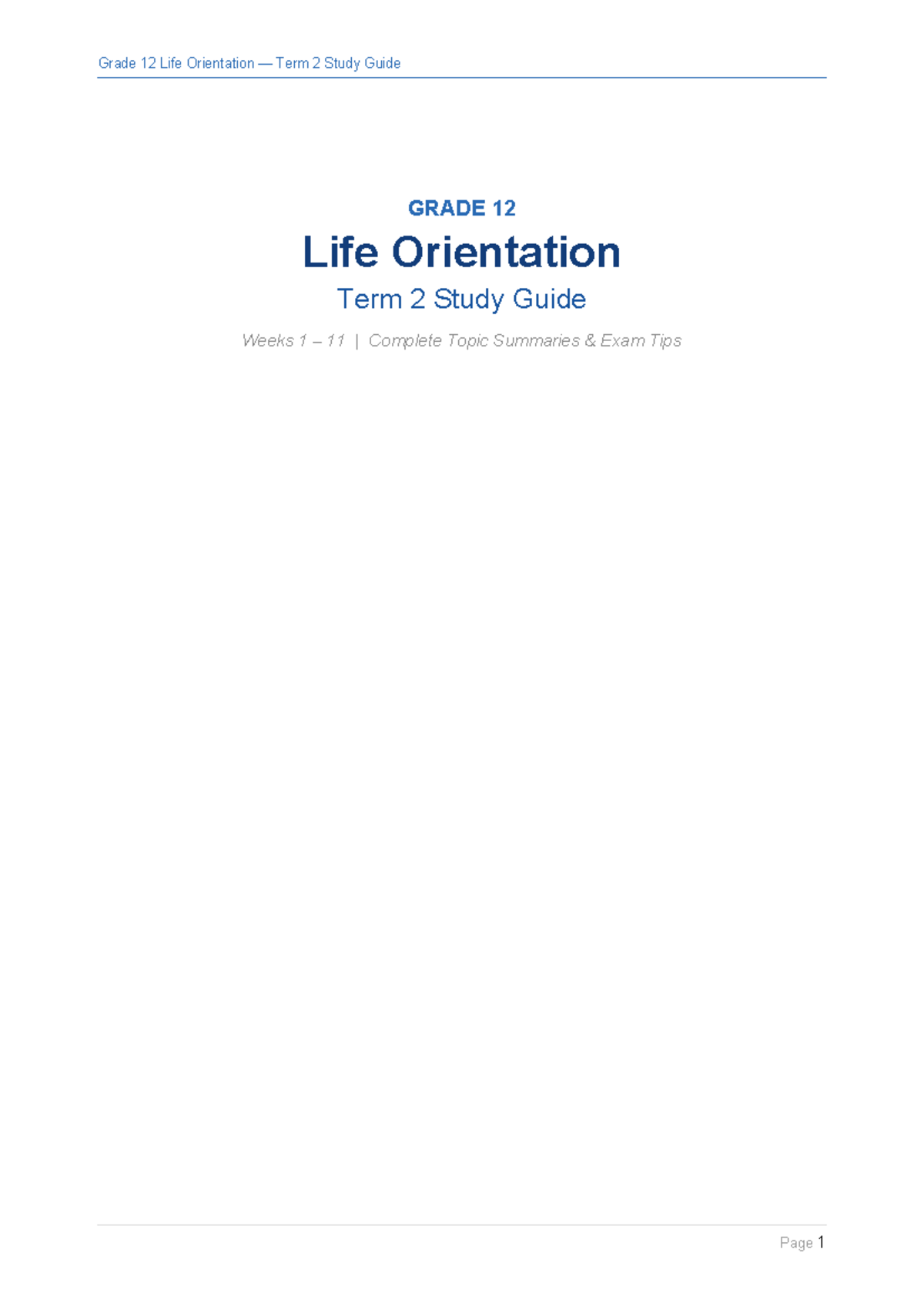 Grade 12 LO Term 2 Study Guide: Key Concepts & Exam Tips - Studocu