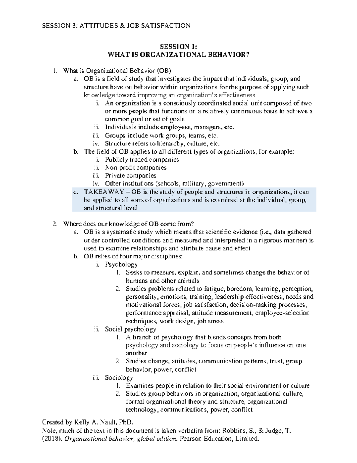 OB 1-5: Understanding Attitudes, Job Satisfaction, and Organizational ...