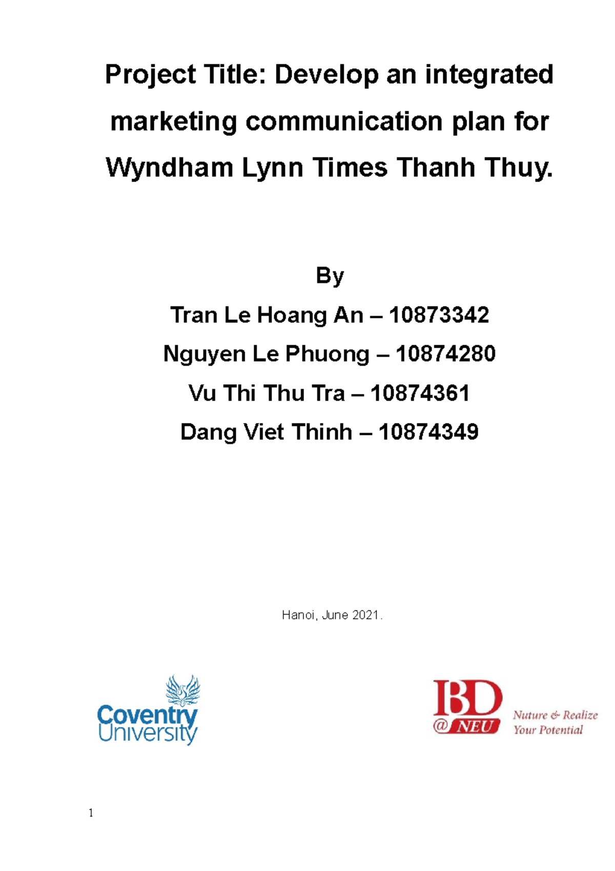 G15 Project Dissertation A1 final edition - Project Title: Develop an ...