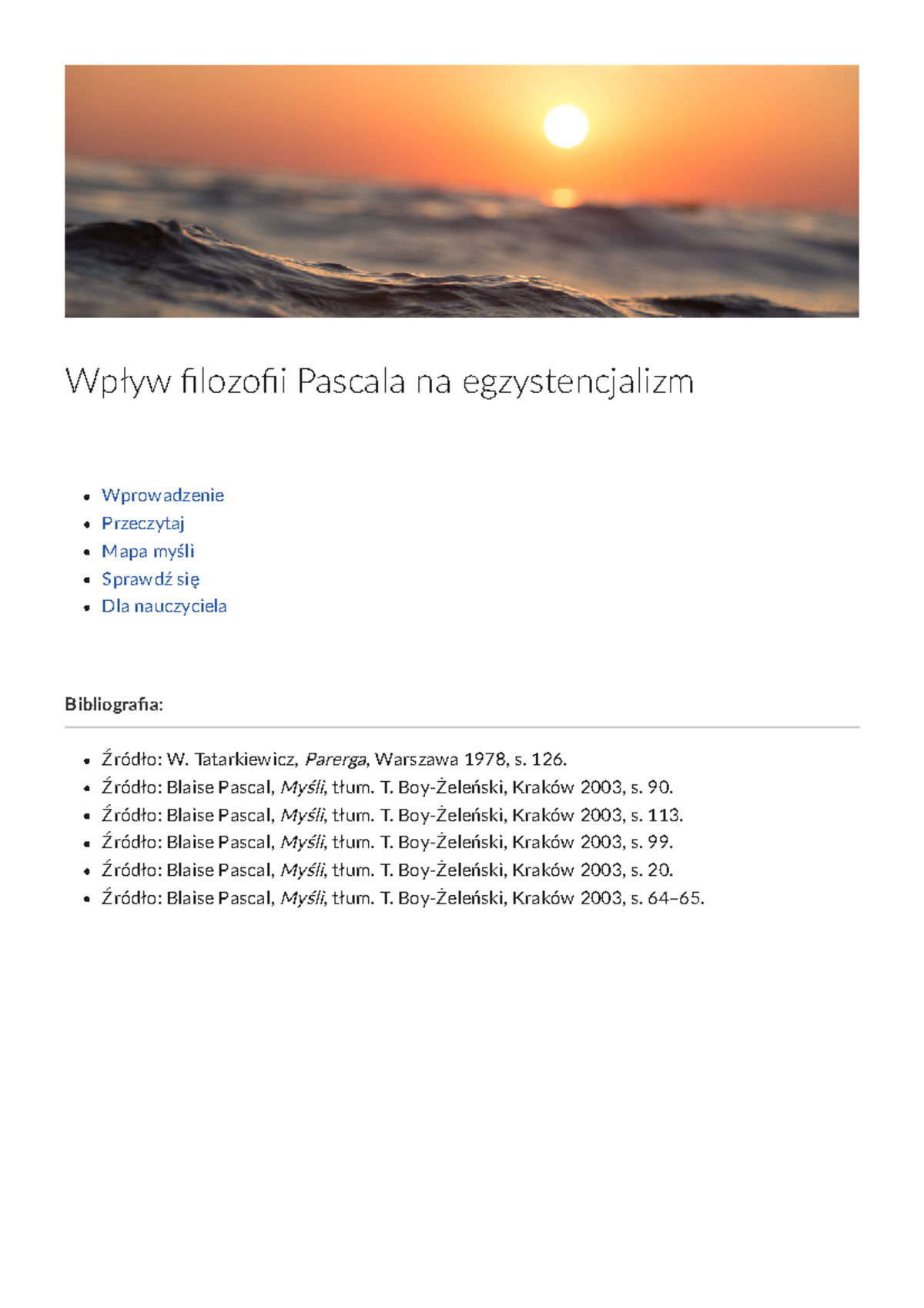 Wpływ filozofii Pascala na egzystencjalizm - Analiza i Interpretacja ...