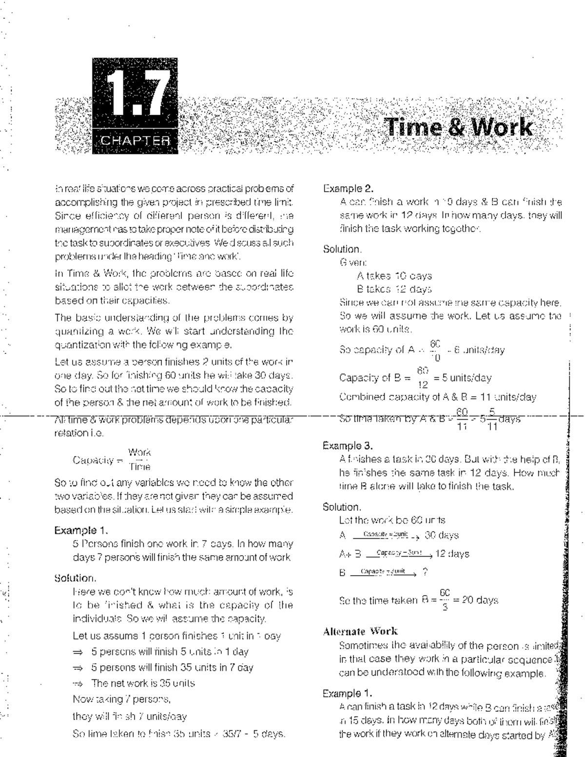 1.7 Time Work CHAPTER: Practical Problems and Solutions in Time ...
