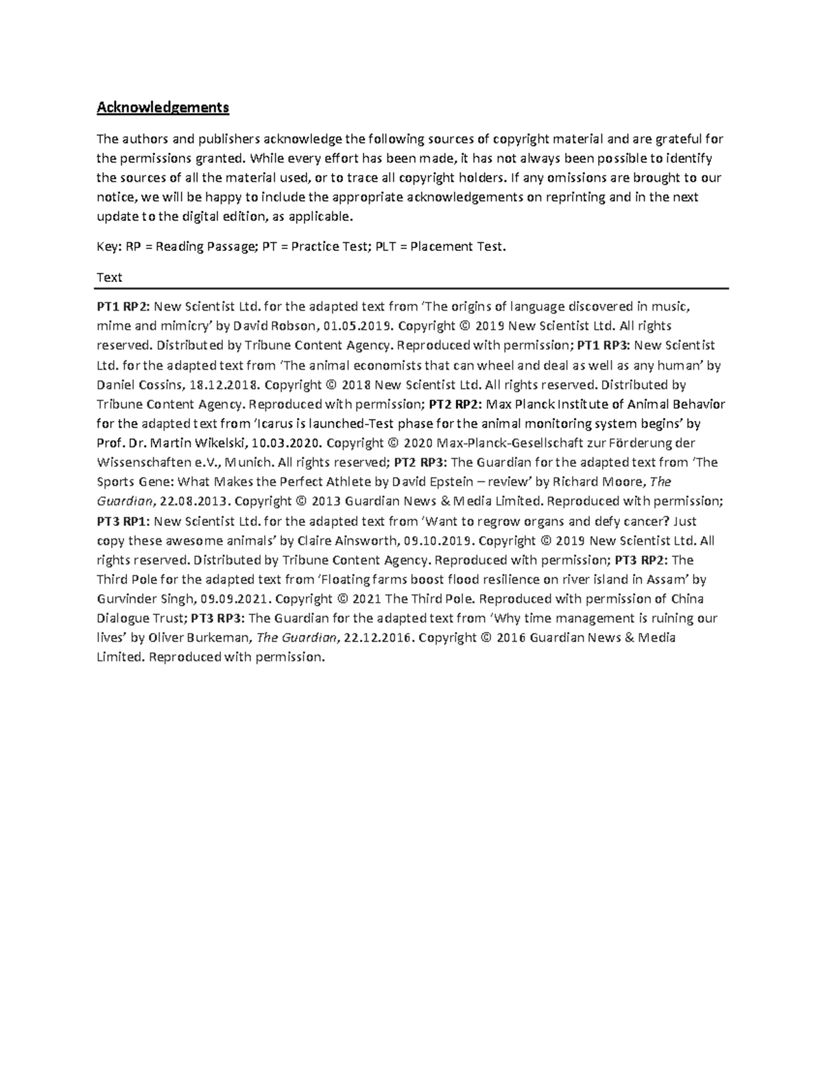 Mielts Practice test Acknowledgements - Acknowledgements The authors ...