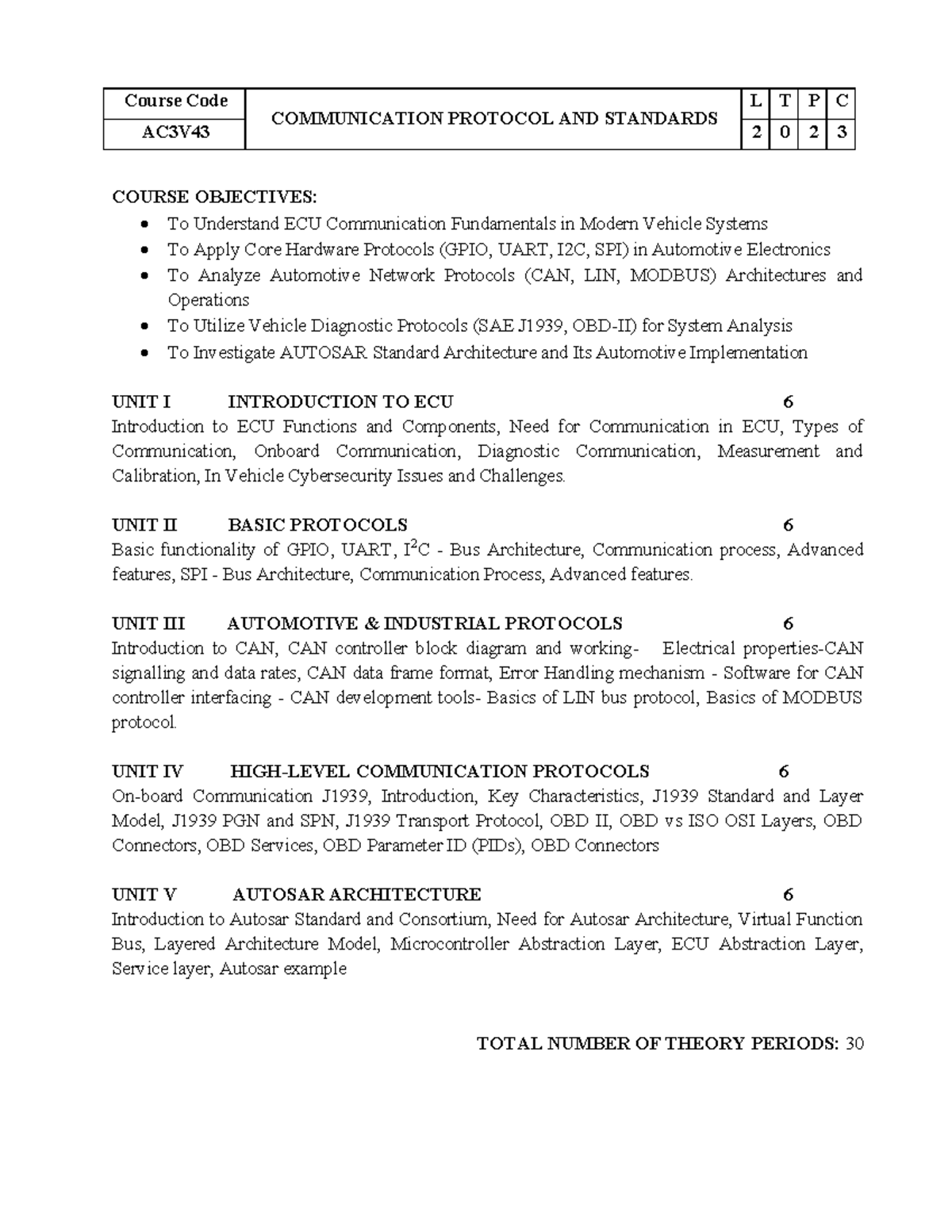 AC3V43 Communication Protocols & Standards Notes - Studocu