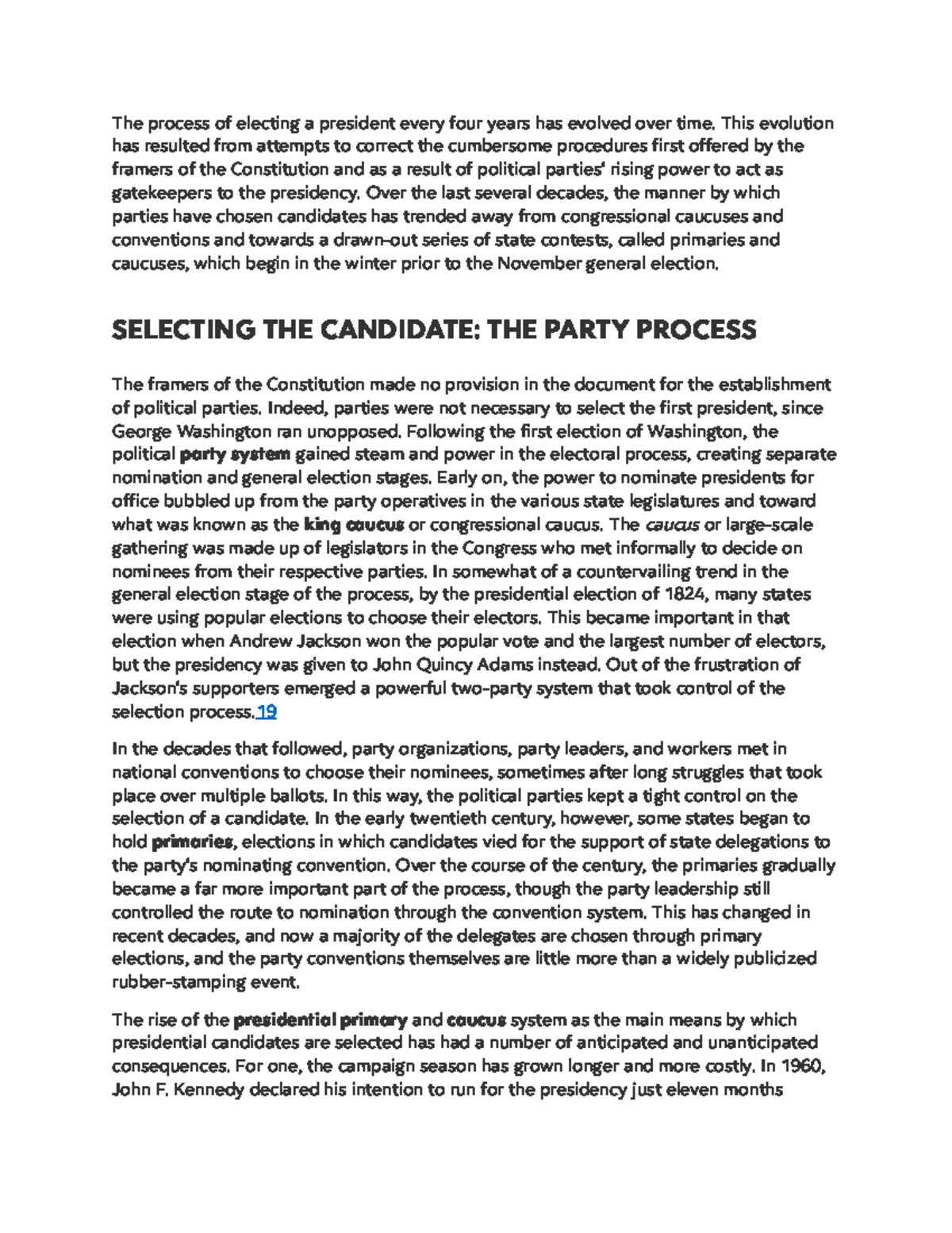 Electoral College Reform: Evolution of Presidential Elections - Studocu