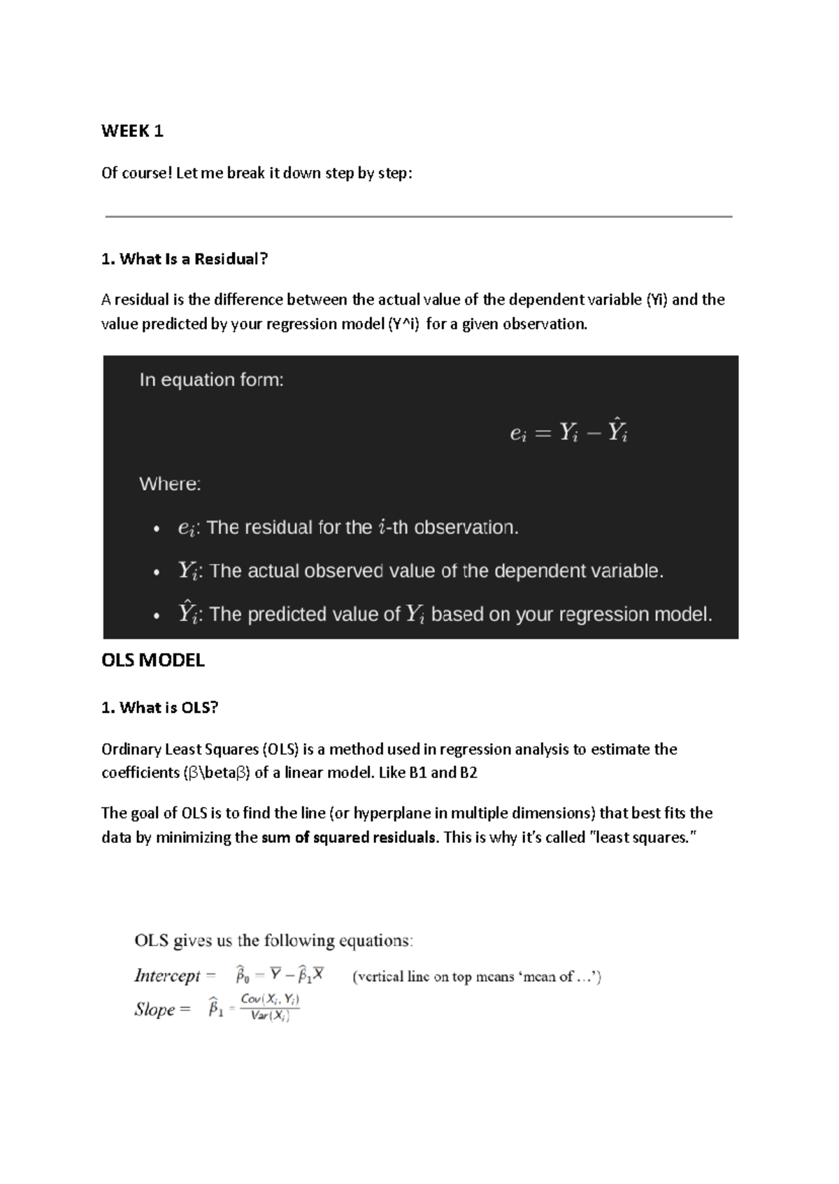 ECO 201 - Samenvatting Econometrics: OLS, R-squared, & Hypothesis ...