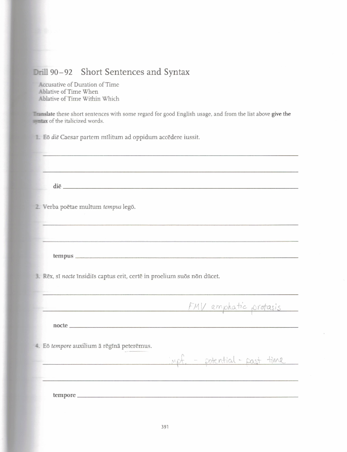 K&R Drill 90-92 - Homework - Drill Short Sentences and Syntax ...