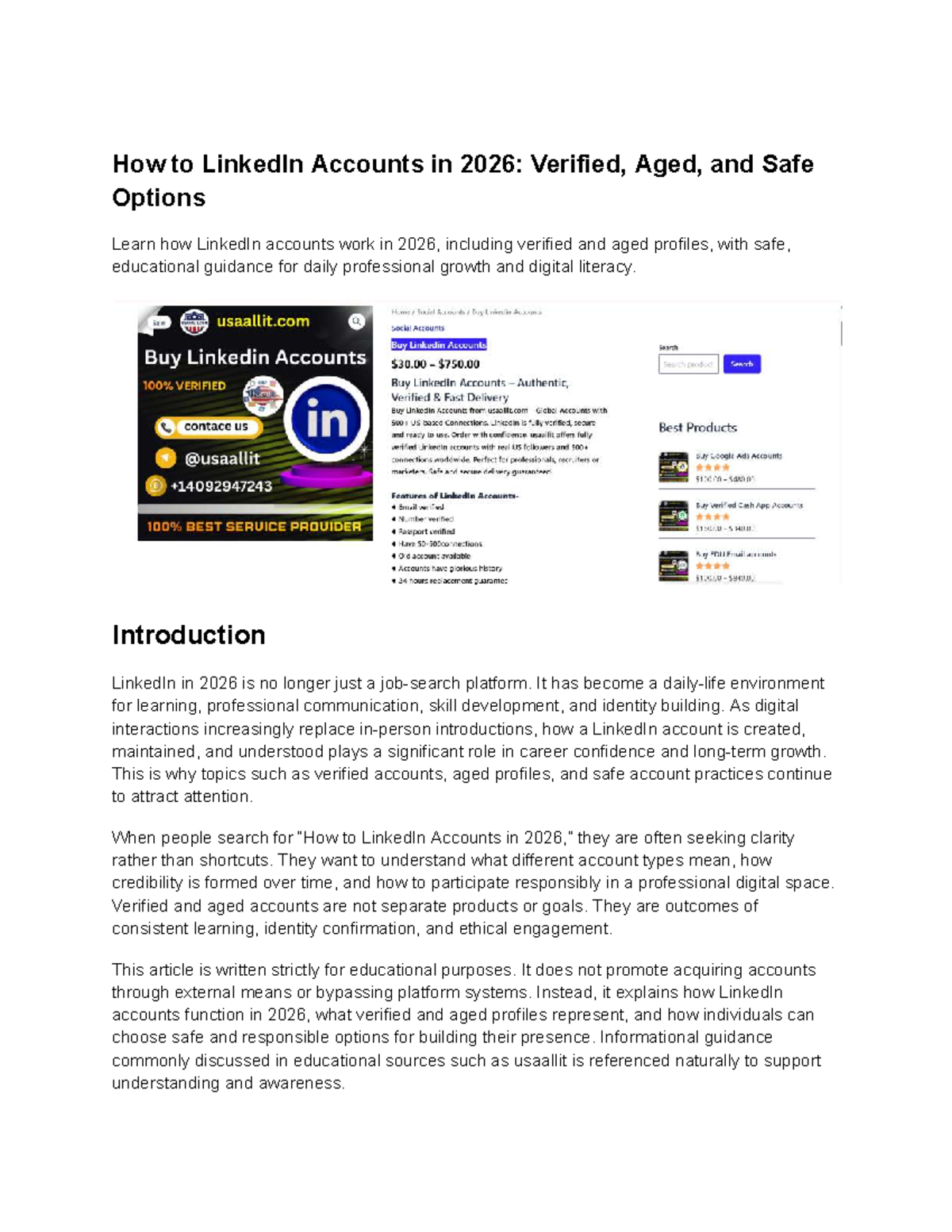LinkedIn Accounts: Safe Buying Guide for 2026 - Studocu