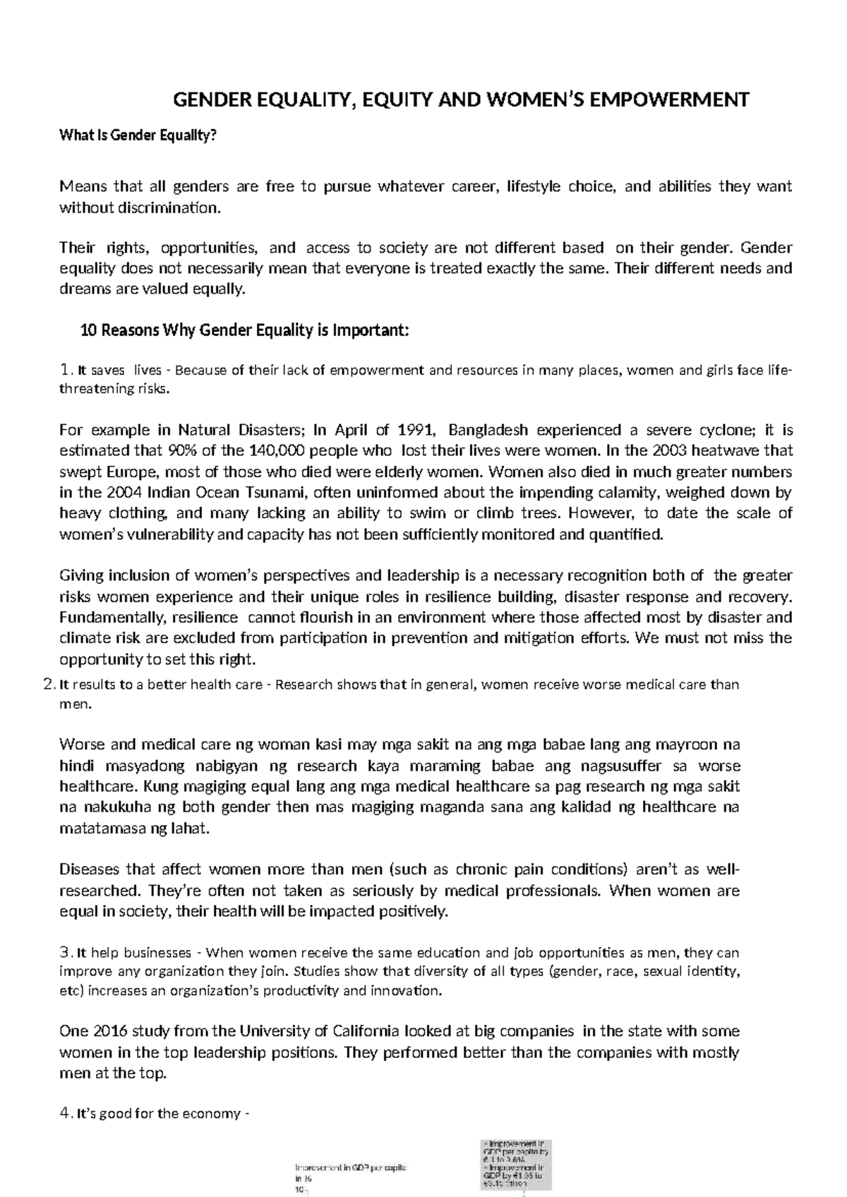 GENDER EQUALITY & EQUITY: Importance and Impact in the Philippines ...
