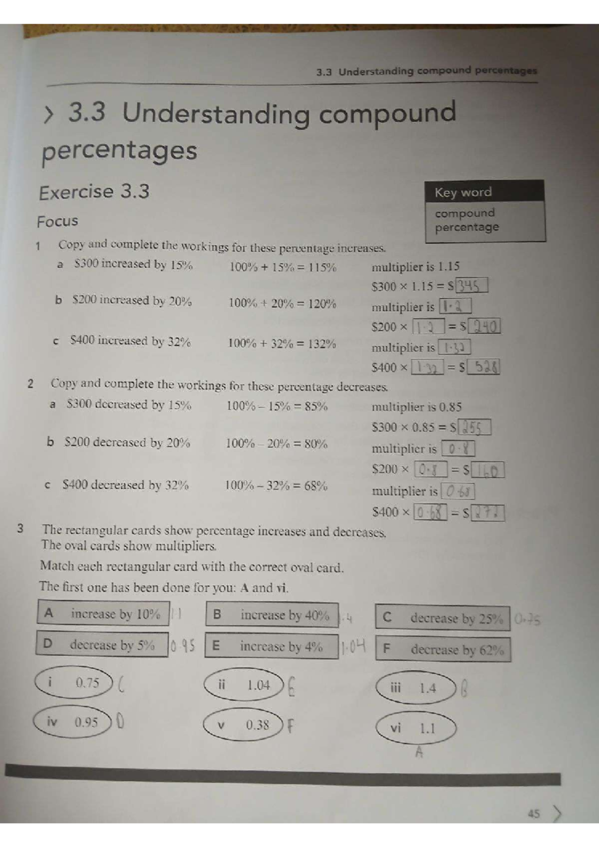 3.3 Understanding Compound Percentages: Exercises & Solutions - Studocu
