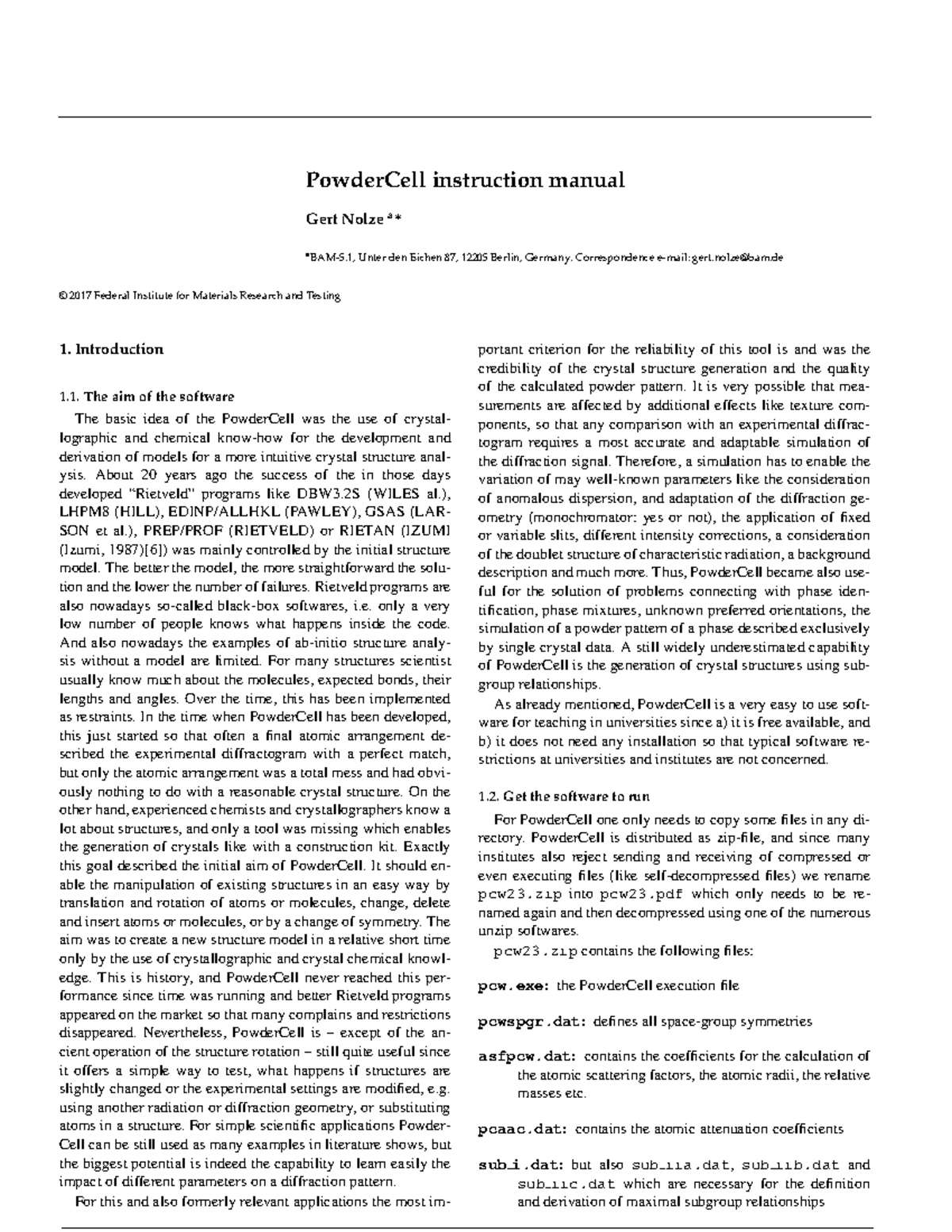 PowderCell User Guide: Efficient Crystal Structure Analysis Insights ...