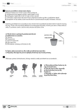 Sprawdzian Różnorodność Roślin Odpowiedzi Nowa Era