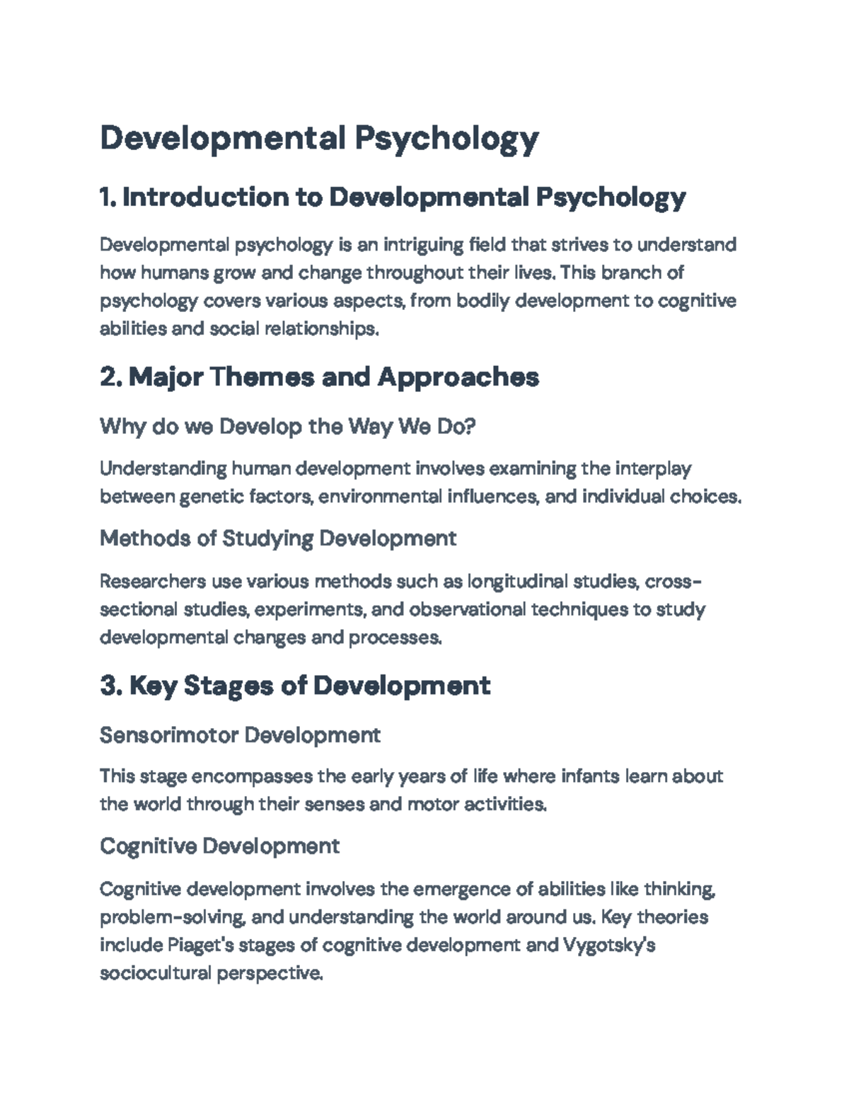 Developmental Psychology Overview: Key Themes and Stages Explained ...