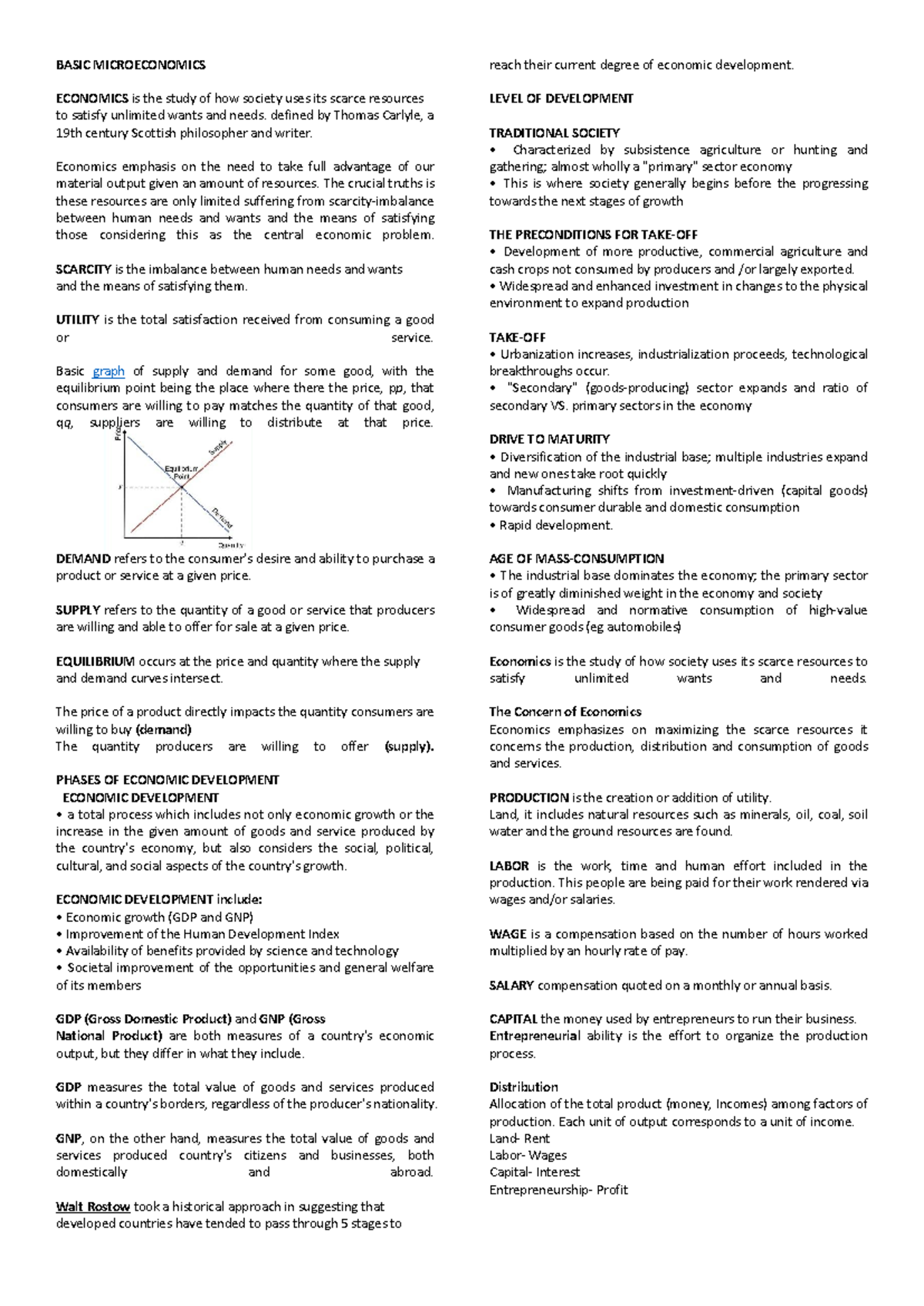 Basic Microeconomics & Entrepreneurship: Key Concepts and Development ...