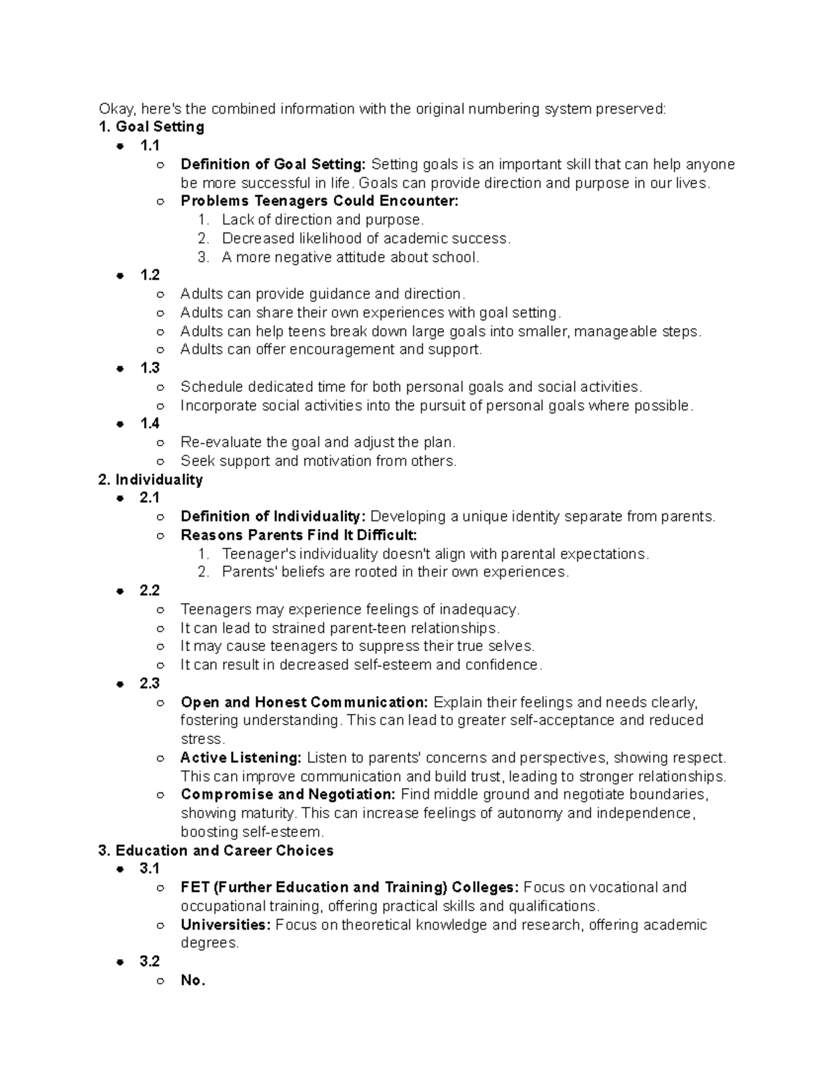 Grade 11 Life Orientation Common Assessment Task 1 Summary Notes - Studocu