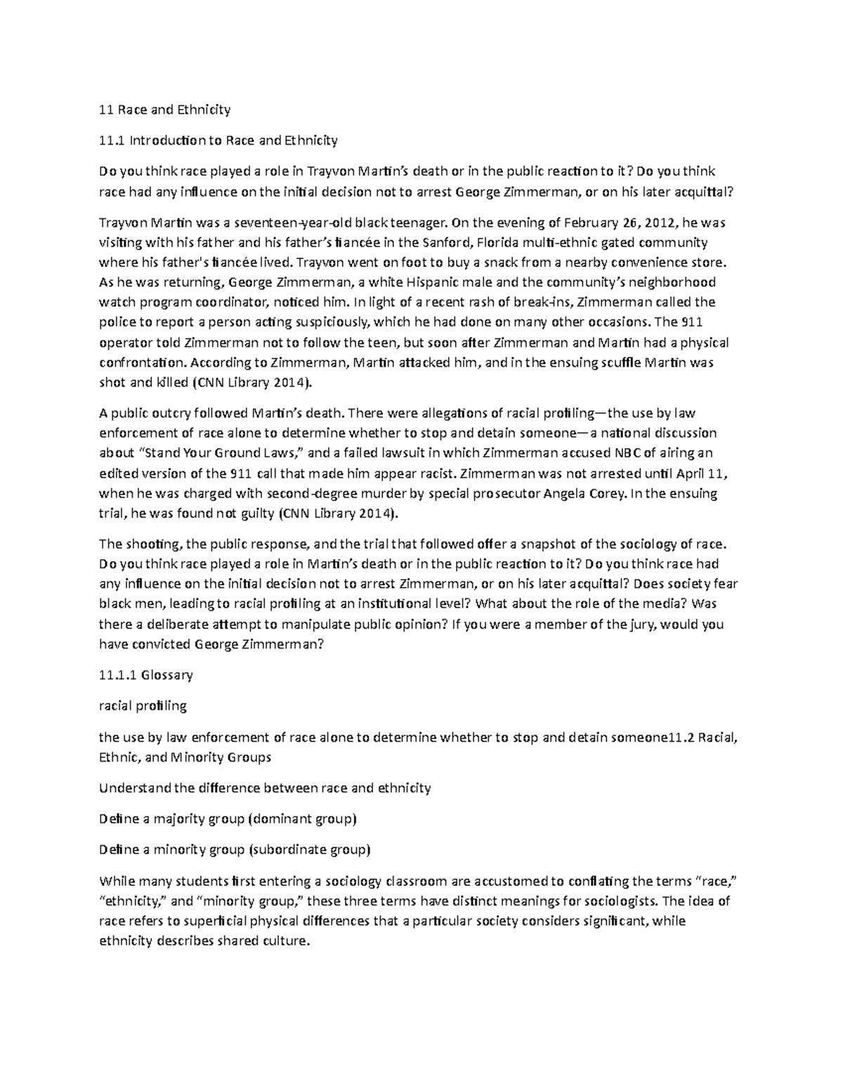 Chapter 11: Key Notes on Race and Ethnicity in Sociology - Studocu