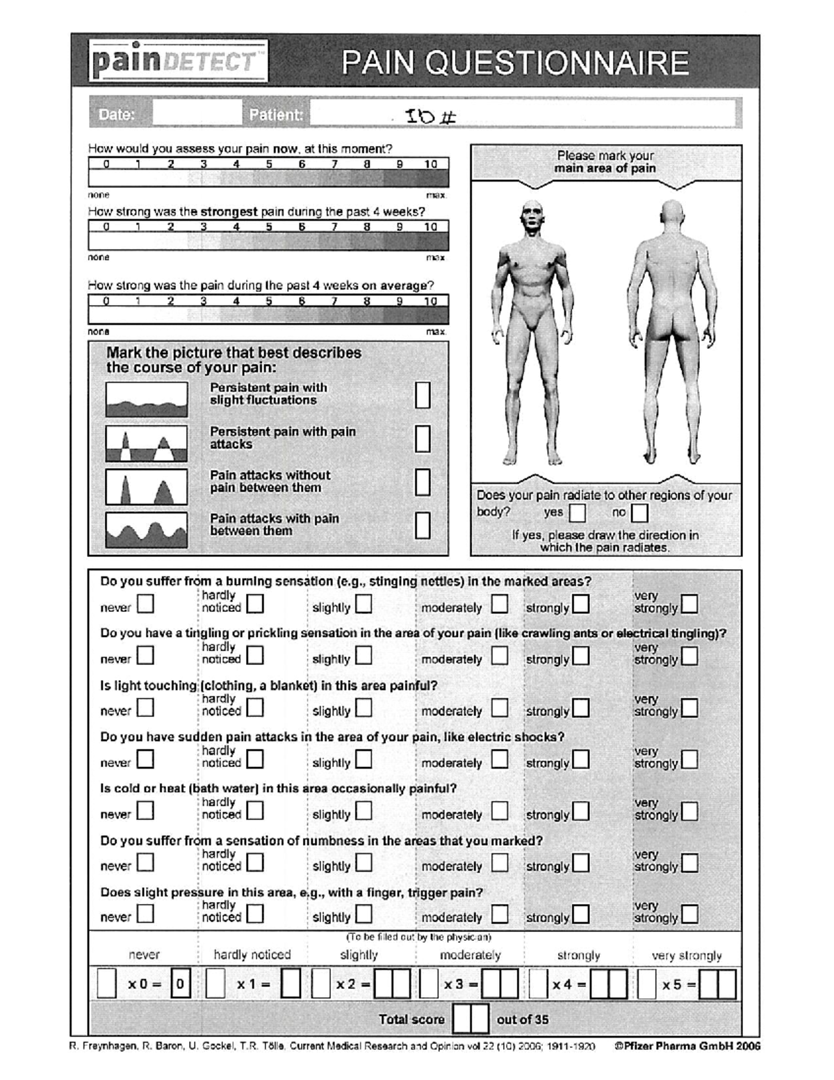 Pain Detect-Clean Version - PSYC 1010 - Studocu