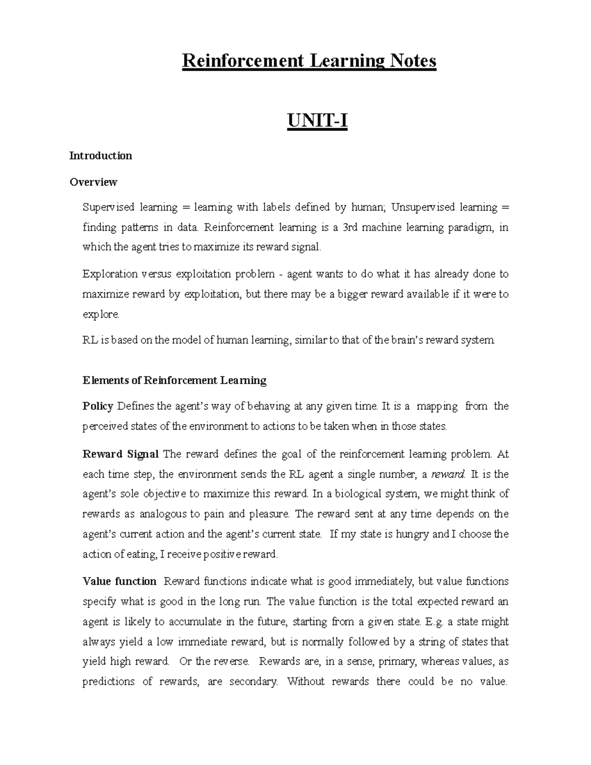 Reinforcement Learning (RL) Notes: Key Concepts and Methods Overview ...