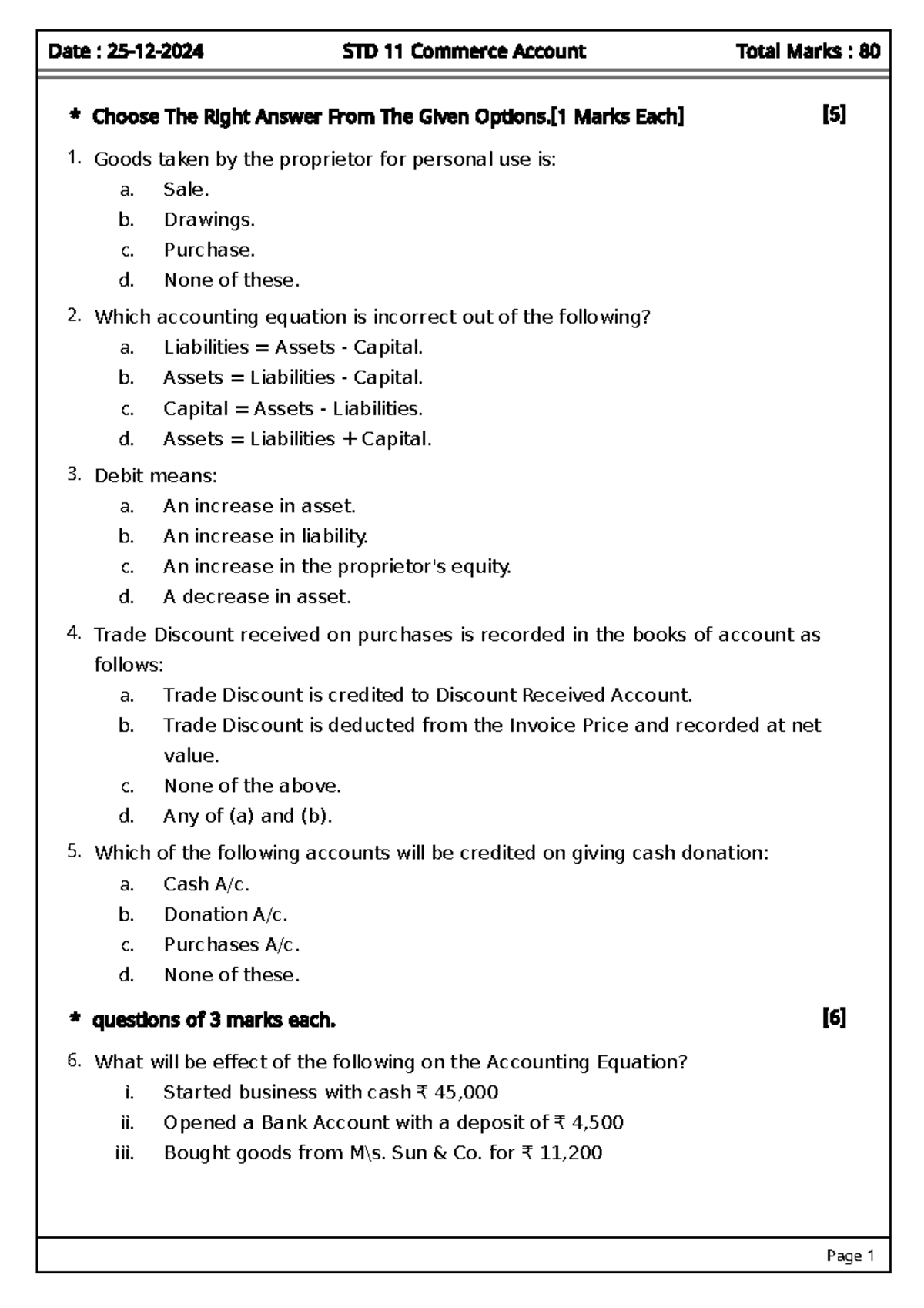 2024 Commerce Account Notes: Questions with Answers & Journal Entries ...