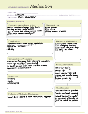 Final MH Remediation 4 - ATI - ACTIVE LEARNING TEMPLATES Medication ...