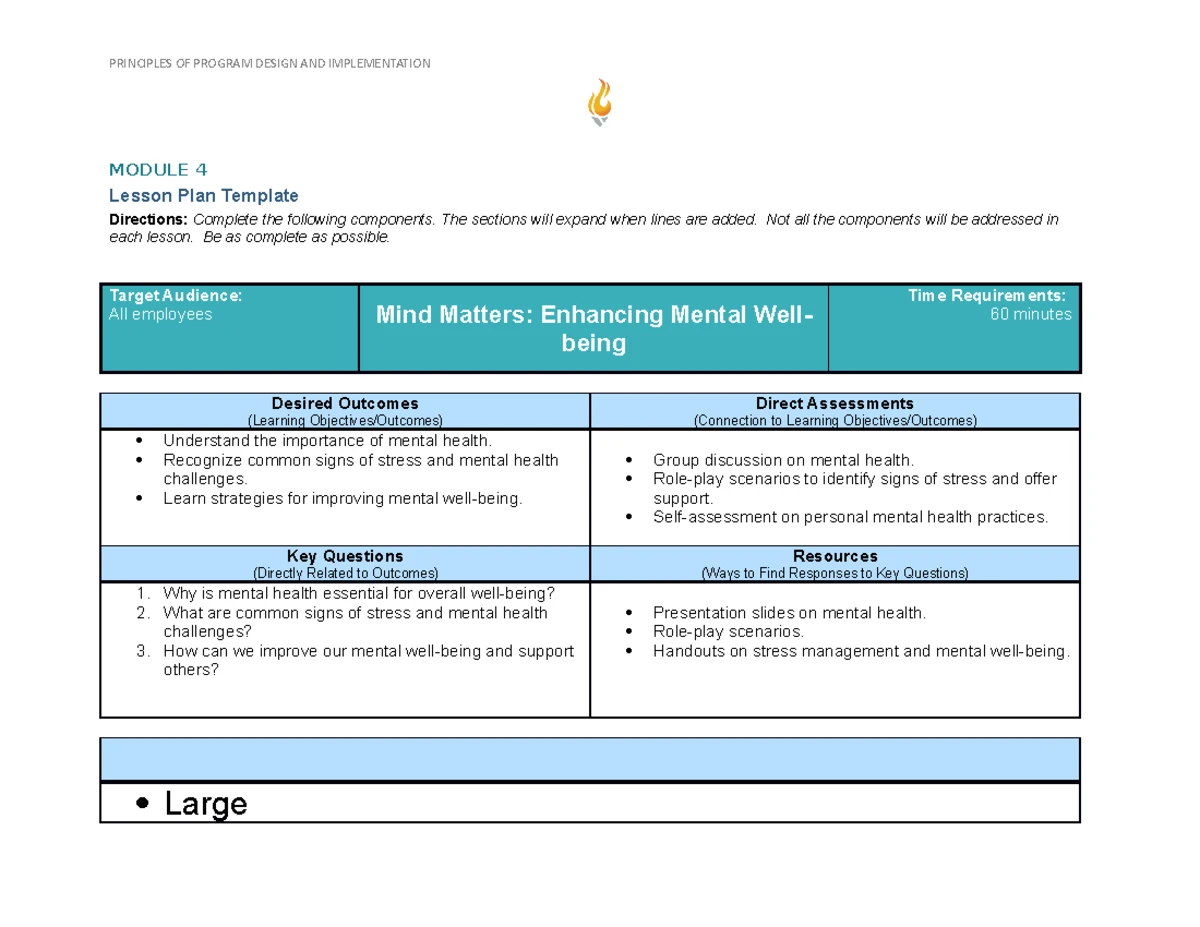 ACE Ed5353 mod 4 lesson plan 1 - PRINCIPLES OF PROGRAM DESIGN AND ...