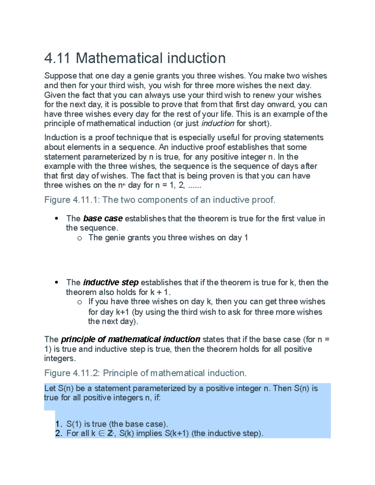 Math Induction - CSC - 4 Mathematical induction Suppose that one day a ...
