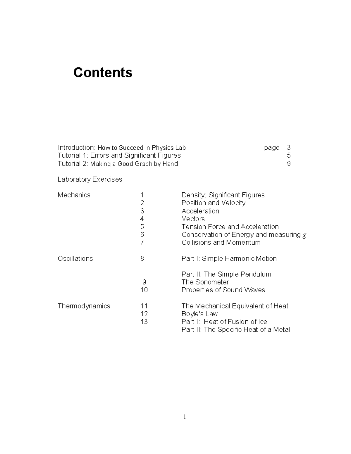 PHYS 110 Lab Manual: Comprehensive Guide to Physics Experiments - Studocu