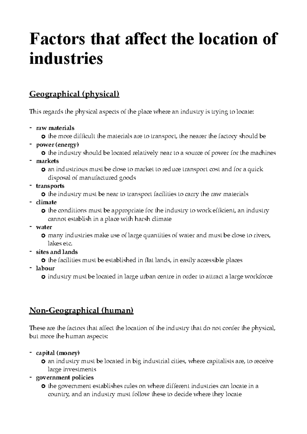 Factors Affecting Industrial Location: Geographical & Human Aspects ...