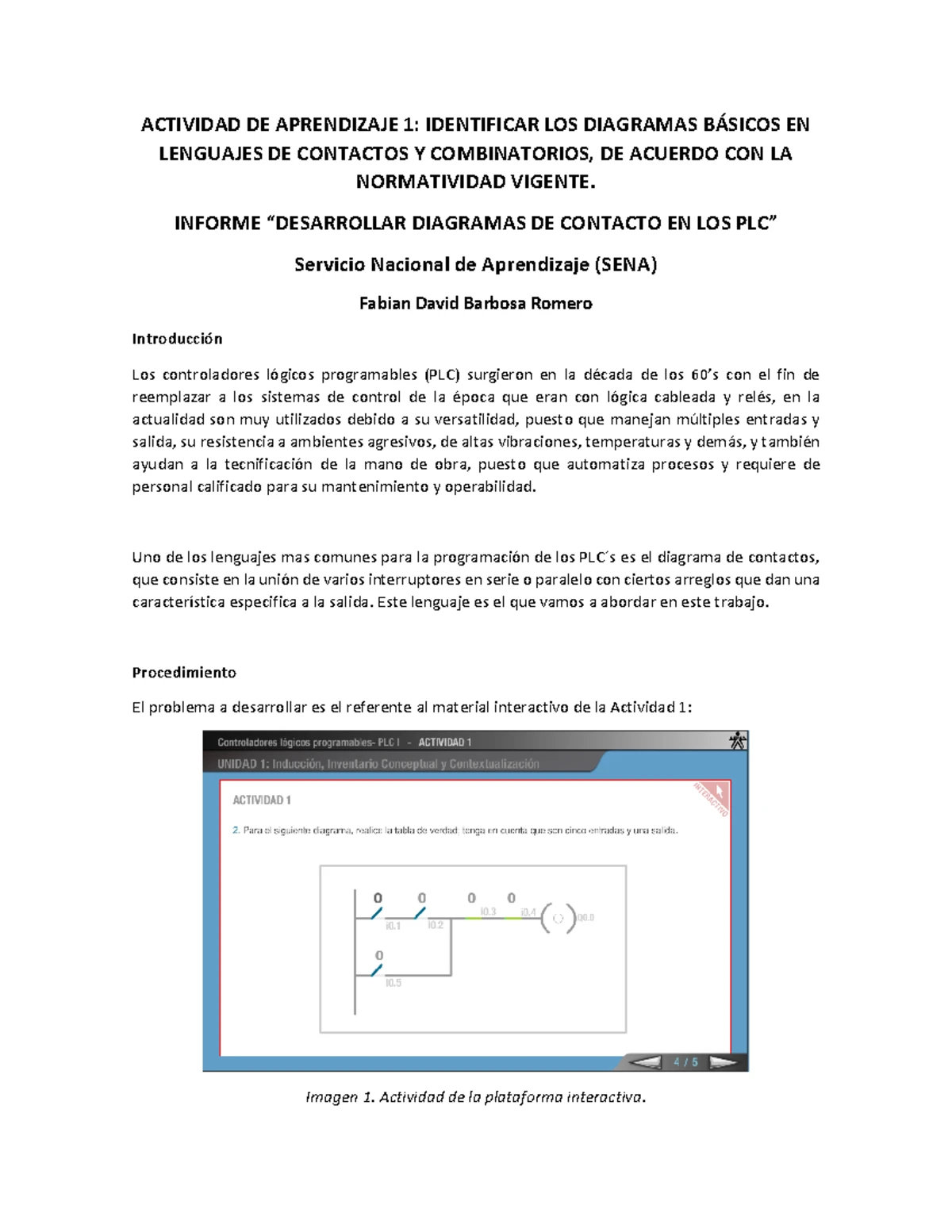 Aplicar Lenguajes de Programación y Planos de Contactos - PLC I ...